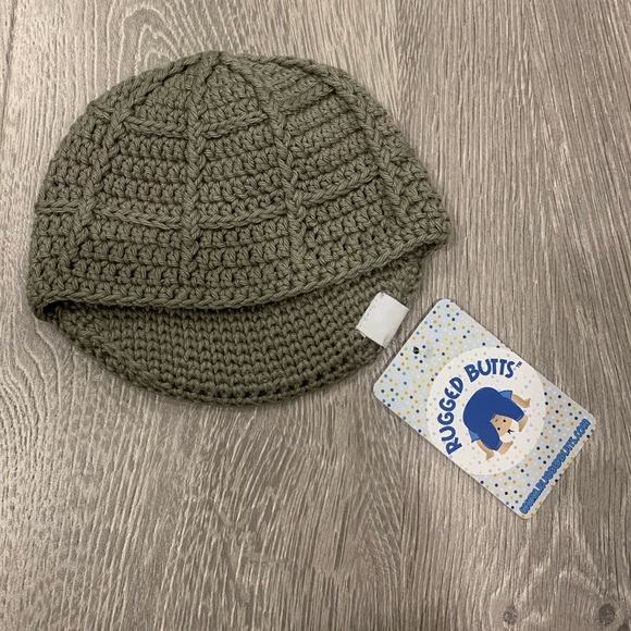 Ruggedbutts Baby-boy's Crocheted Beanie Gray 0-6 m - Picture 4 of 5